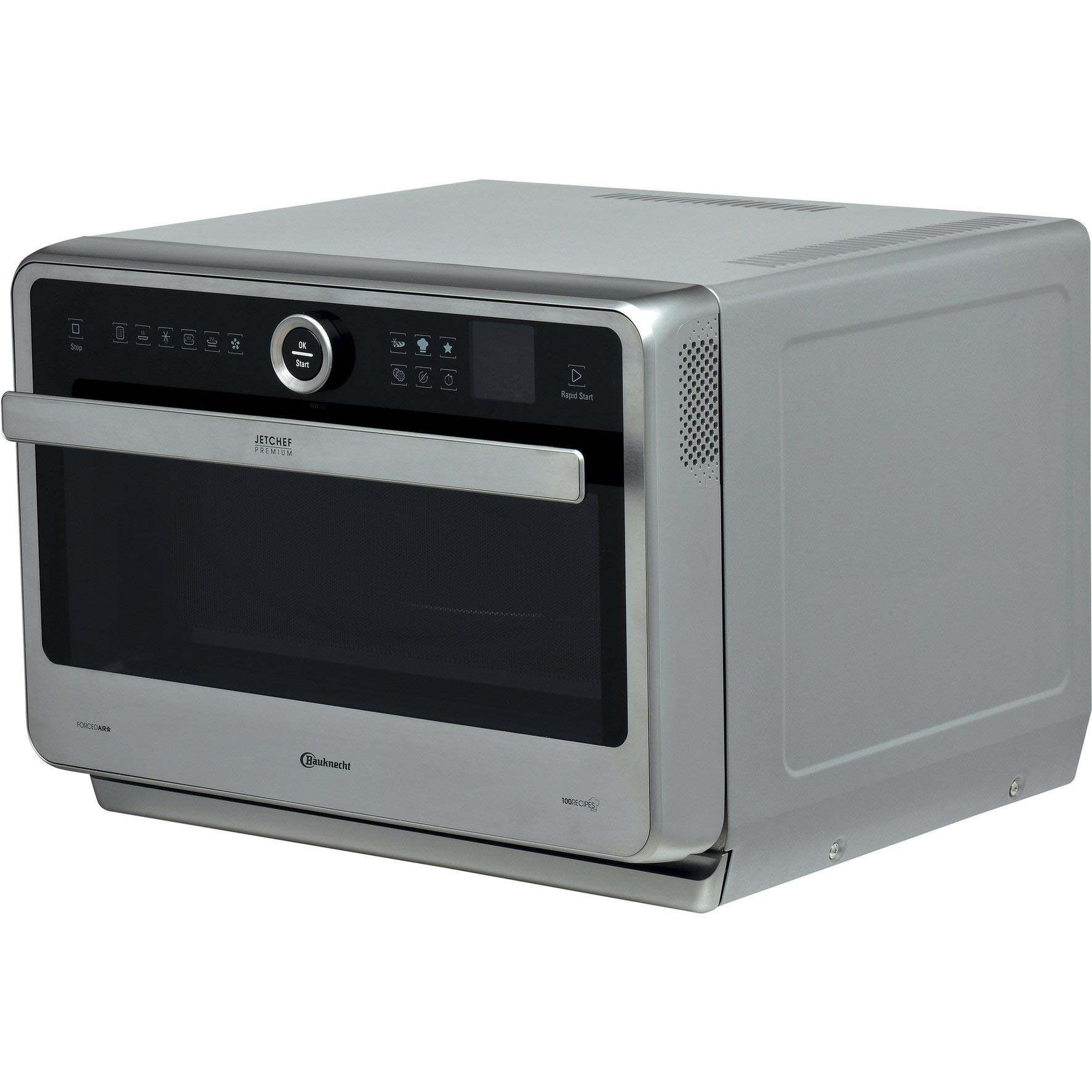 Bauknecht Jet Chef MW 179 IN Edelstahl 5in1-Multifunktionsmikrowelle/ 1000 W/ 33 L Garraum/Heißluft 1500 Watt/ Quartz Grill 1200 W/DualCrisp/ Dampfgaren/Schmelz- und Schnellauftau-Funktion