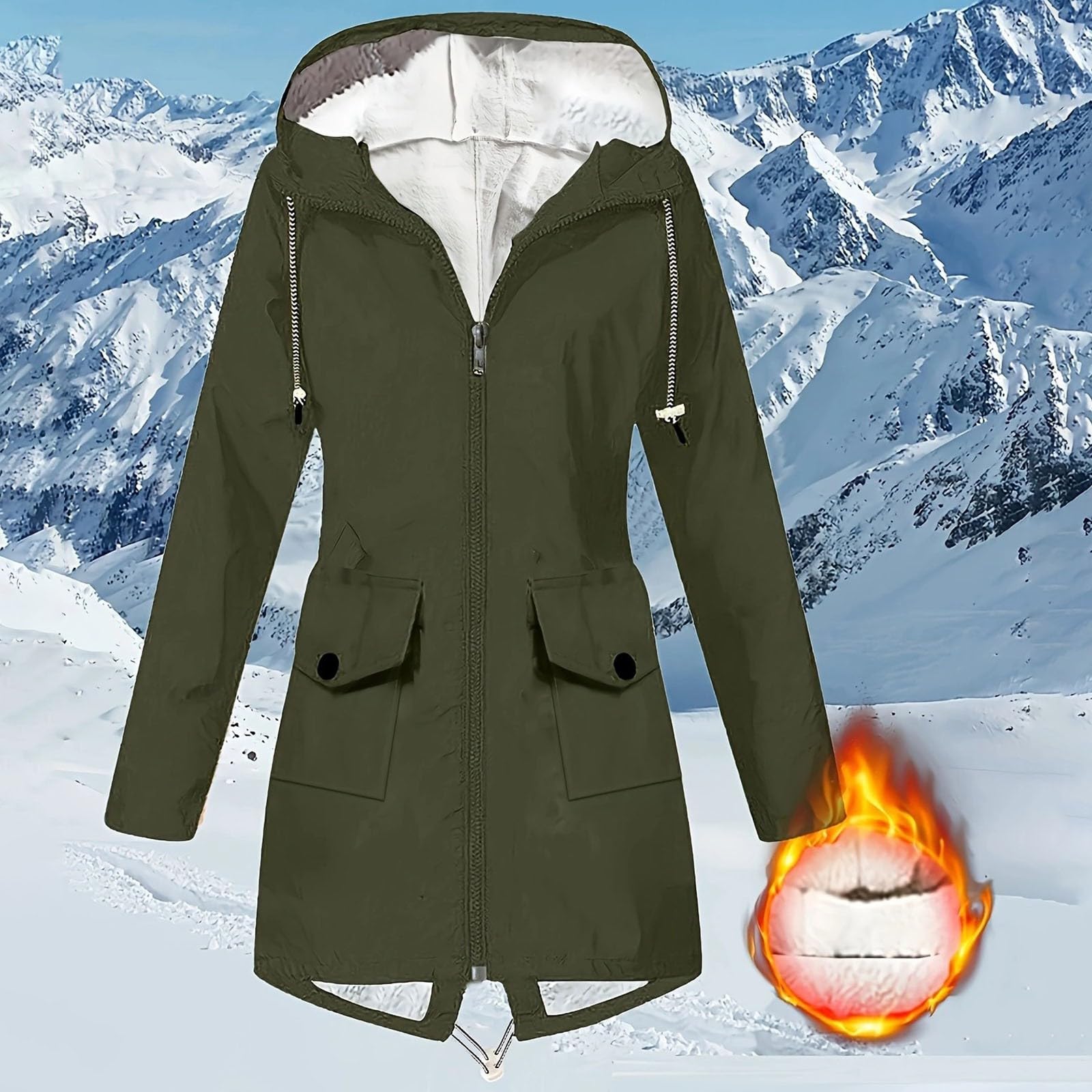 Giacca Antipioggia Da Donna Leggera Con Cappuccio Lungo, Impermeabile, Viaggio, Antivento, Trench Cappotti Elegante Impermeabile Softshell Lungo Sportiva Antivento Running Anti Pioggia