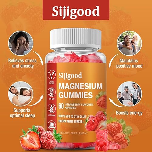 Miniatura 3 de Gomitas de glicinato de magnesio de alta absorción de 600 mg por porción, 60 gomitas veganas, promueve la relajación saludable, el apoyo muscular,