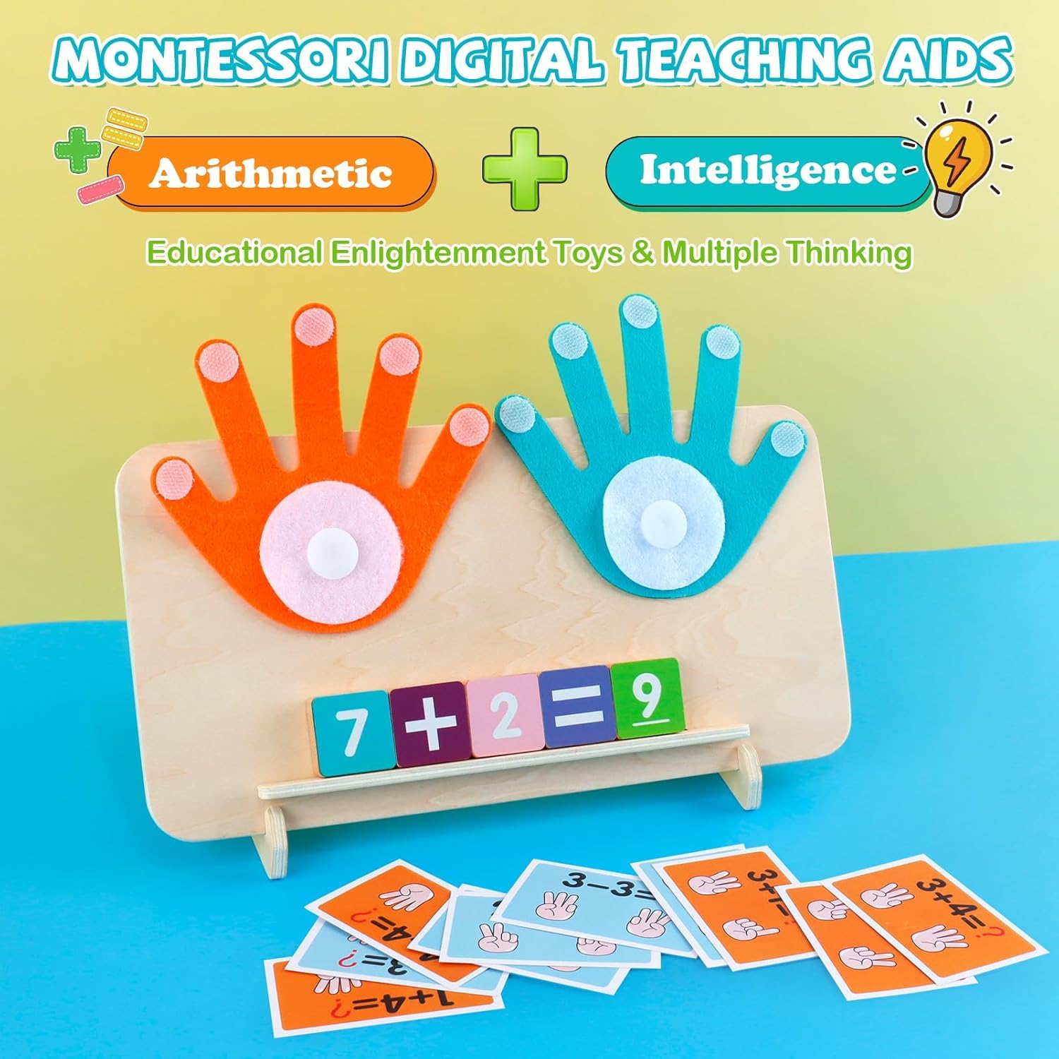 Montessori 3 lata, zabawki matematyczne do nauki liczenia, przedszkole edukacyjne gry edukacyjne prezent na Boże Narodzenie lub urodziny dla 3 4 5 lat dzieci dziewczynka