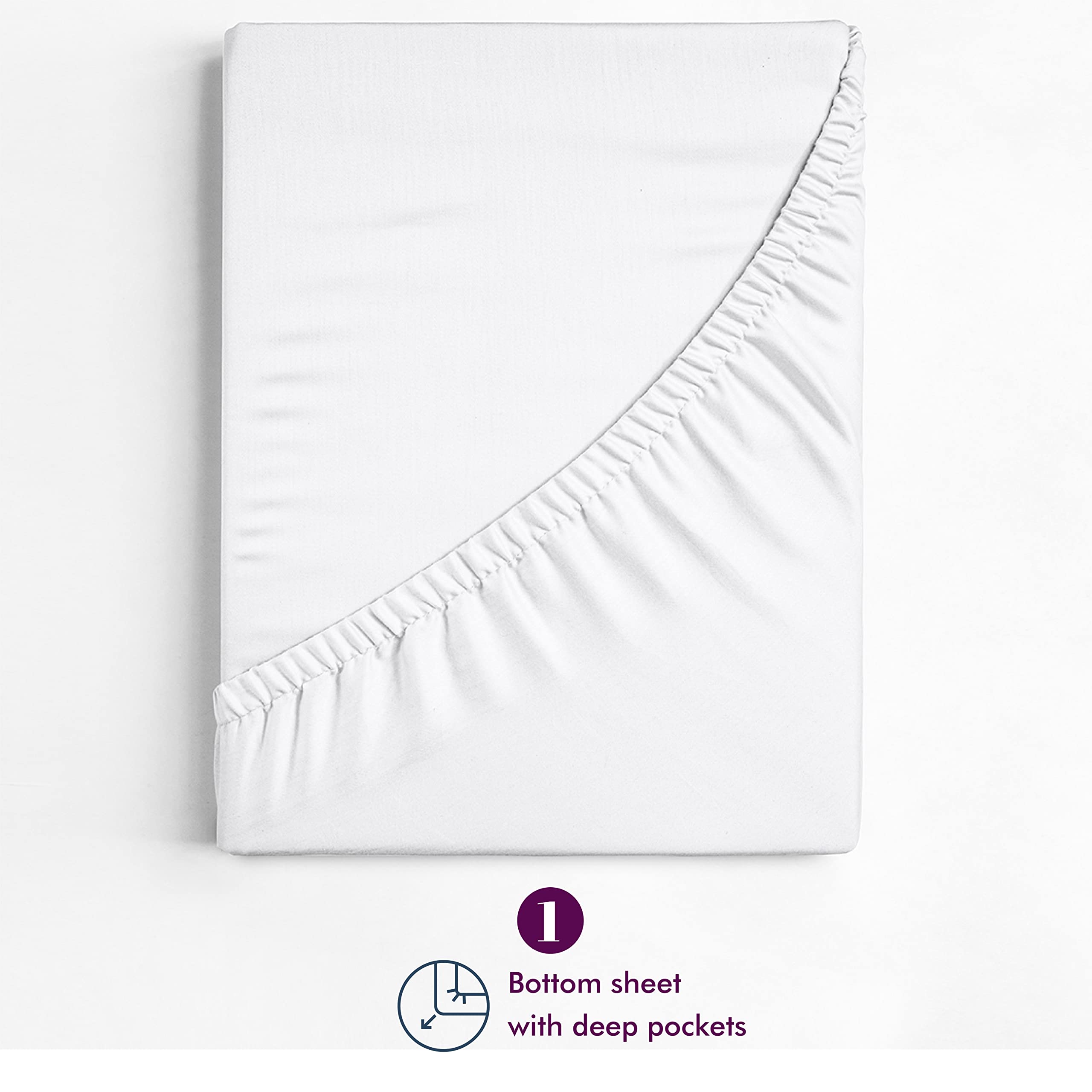 XOOX Bettlaken-Set Queen Size – 100% Baumwolle, 500 Fadenzahl, Kühlend & Weich