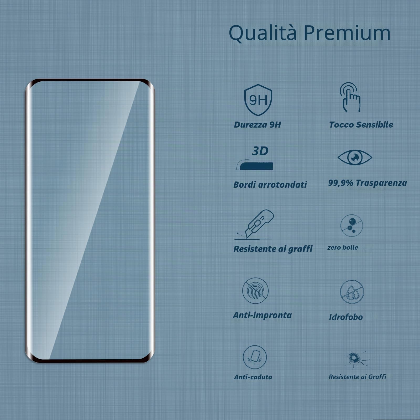 Vetro Temperato ELYO Per OPPO Reno 12 5G – 2 Pezzi, Durezza 9H, Anti-Graffio E Anti-Impronta, Installazione Senza Bolle