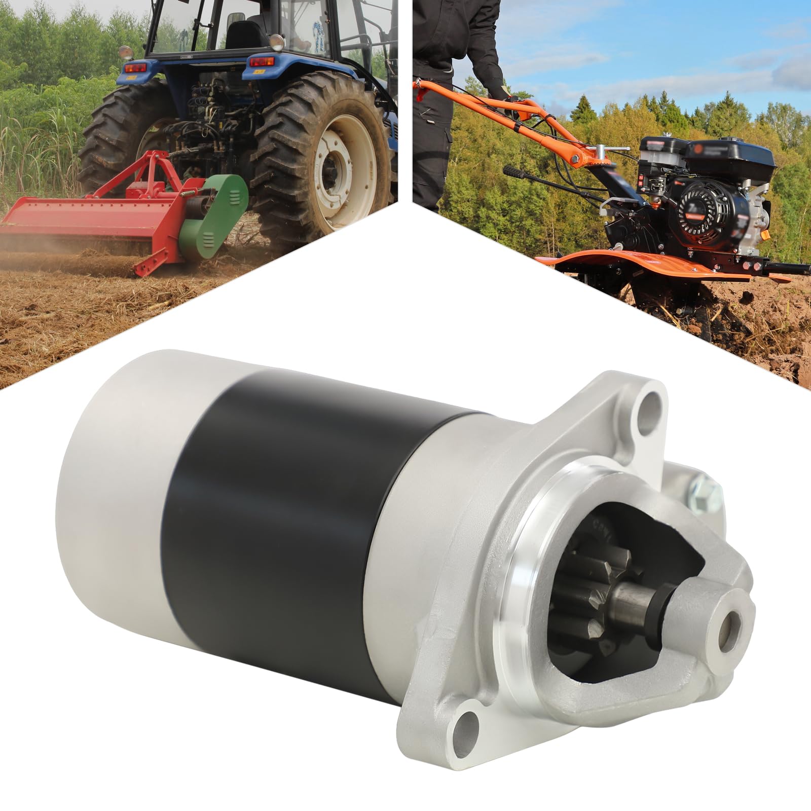 Motore diesel da 12 V, avviamento a 8 denti, generatore portatile da 1 kW, generatore diesel raffreddato ad aria, adatto per motori 170F/173F/178F/186F/188F