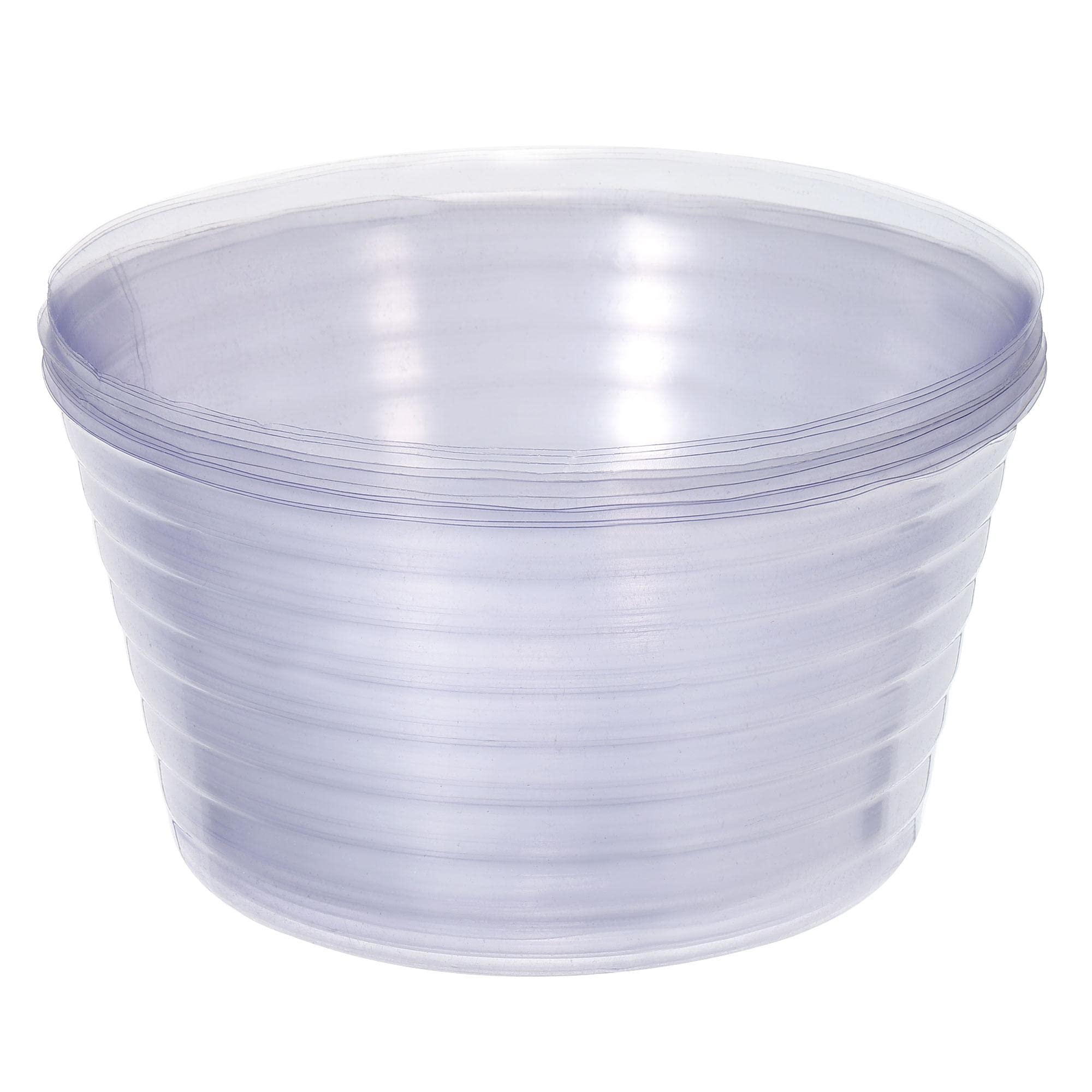 sourcing map Plant Pot Saucer 6.7 Inch Plastic Round Flower Drip Tray for Indoor Outdoor, Clear Pack of 20