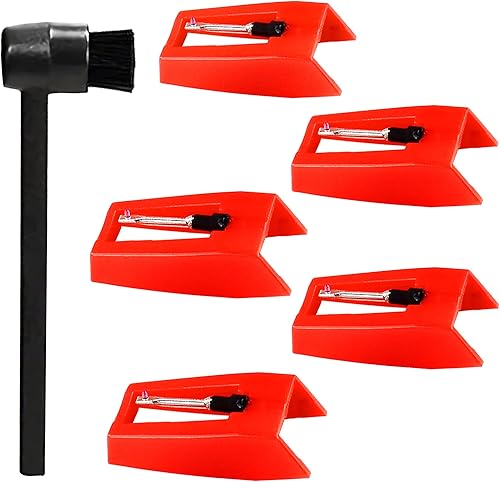 Paquete de 5 agujas de repuesto para tocadiscos de vinilo para Crosley Victrola ION Jenson Boytone York-Yorx, agujas para tocadiscos con kit de