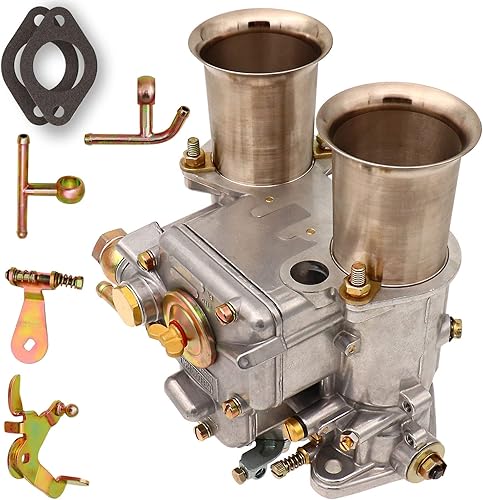 Miniatura 2 de NENKUTEN Carburador de 2 barriles para 45 DCOE Weber de 1.772 in de tiro lateral doble estrangulador Carb se adapta a Datsun 240/260/280Z MGB Toyota