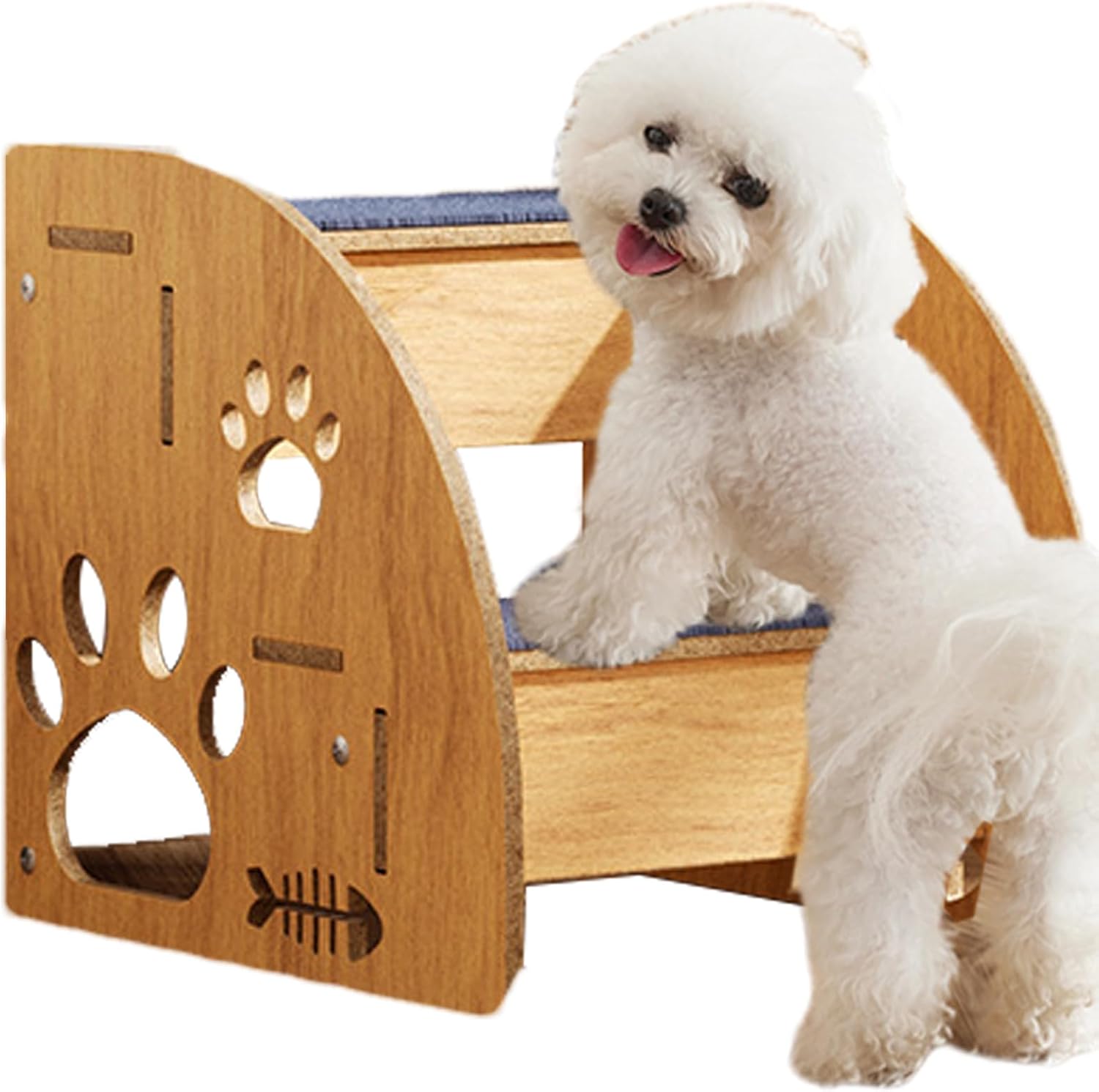 Pet Steps for Cats | Dog Steps Pet Stairs Dog Ramp | Non-Slip Cat Stairs, Wooden, High Bed Climbing Bed, Supplies