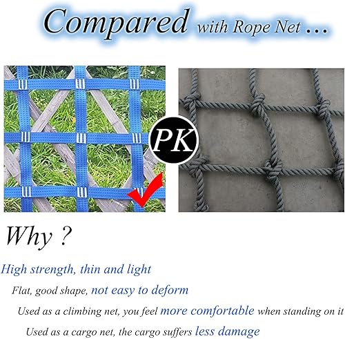 Miniatura 5 de DREAMOSA Red de escalada, red de carga de escalada para casa del árbol, accesorios de línea ninja, red de cuerda, parque de juegos interior, selva,