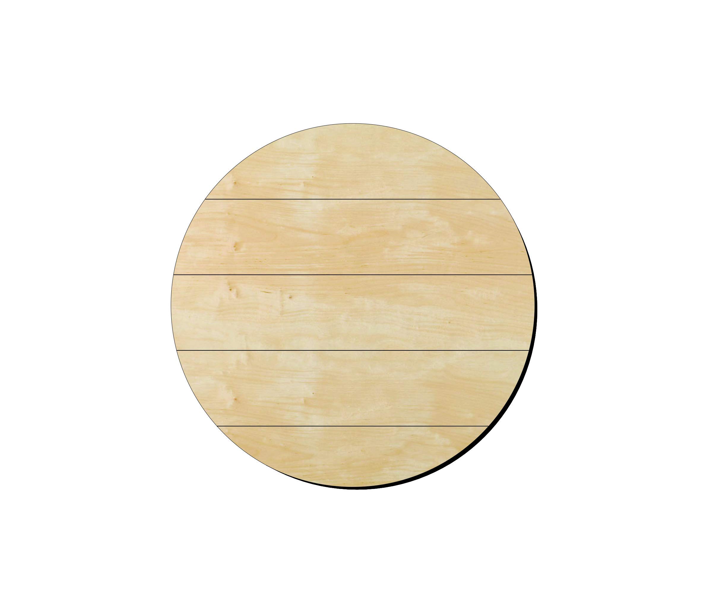 Wood Circle shiplap cutout, Circle with shiplap craft wood DIY (Multiple size options) unfinished sanded Shiplap Circle shape