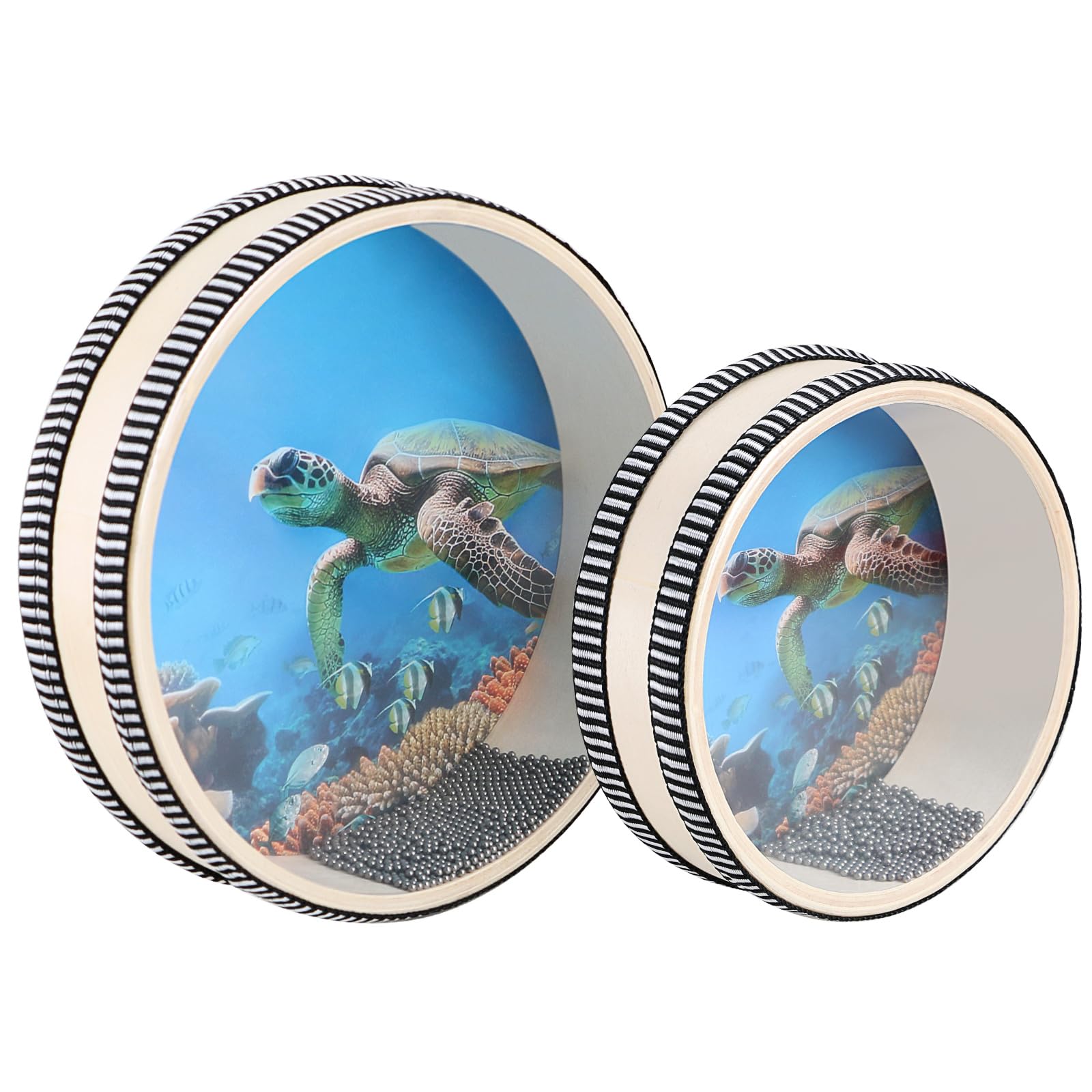 Amazon.com: EASTROCK Wave Bead Ocean Drum Sea Sound Drum with Hardwood ...
