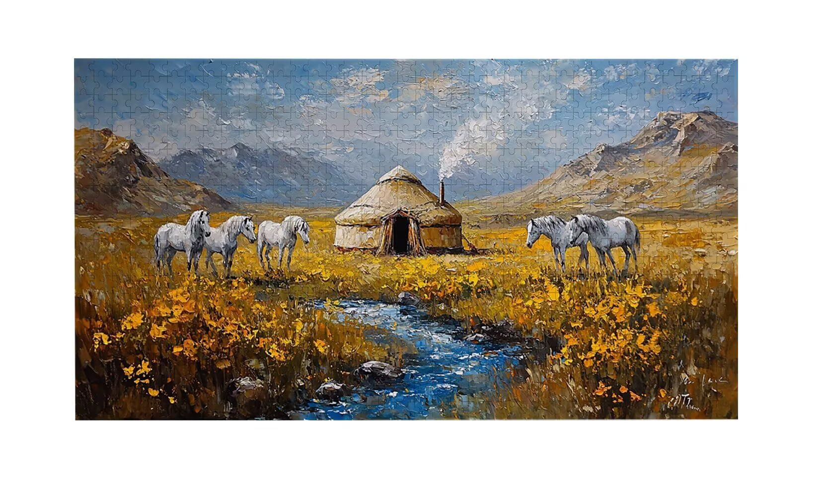 Puzzle 1692 Puzzle Erwachsene, EIN Herausforderndes Rätsel, Puzzles-Geschenk 179x31cm, Puzzlespiele für Die Ganze Familie, Geschenke für Frauen, Geschenke für Männer, Thema: Mongolische Wiese j-704