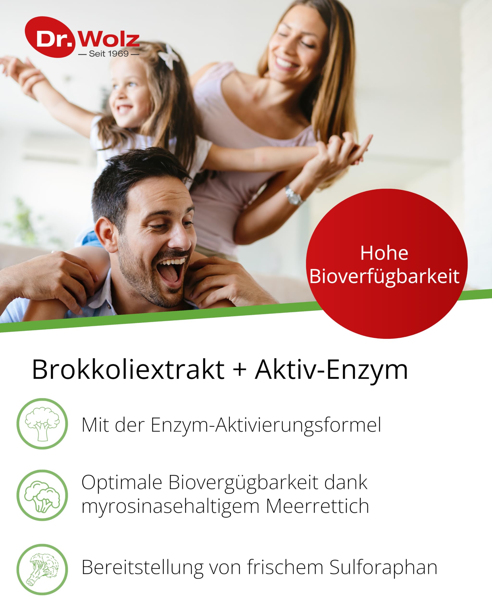 Dr. Wolz Brokkoliextrakt + Aktiv-Enzym Kapseln, 60 St. Kapseln