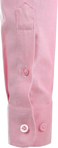 Miniatura 6 de ZEROYAA Camisas Oxford de manga larga con cuello mandarín hipster con botones y bolsillo en el pecho para hombre