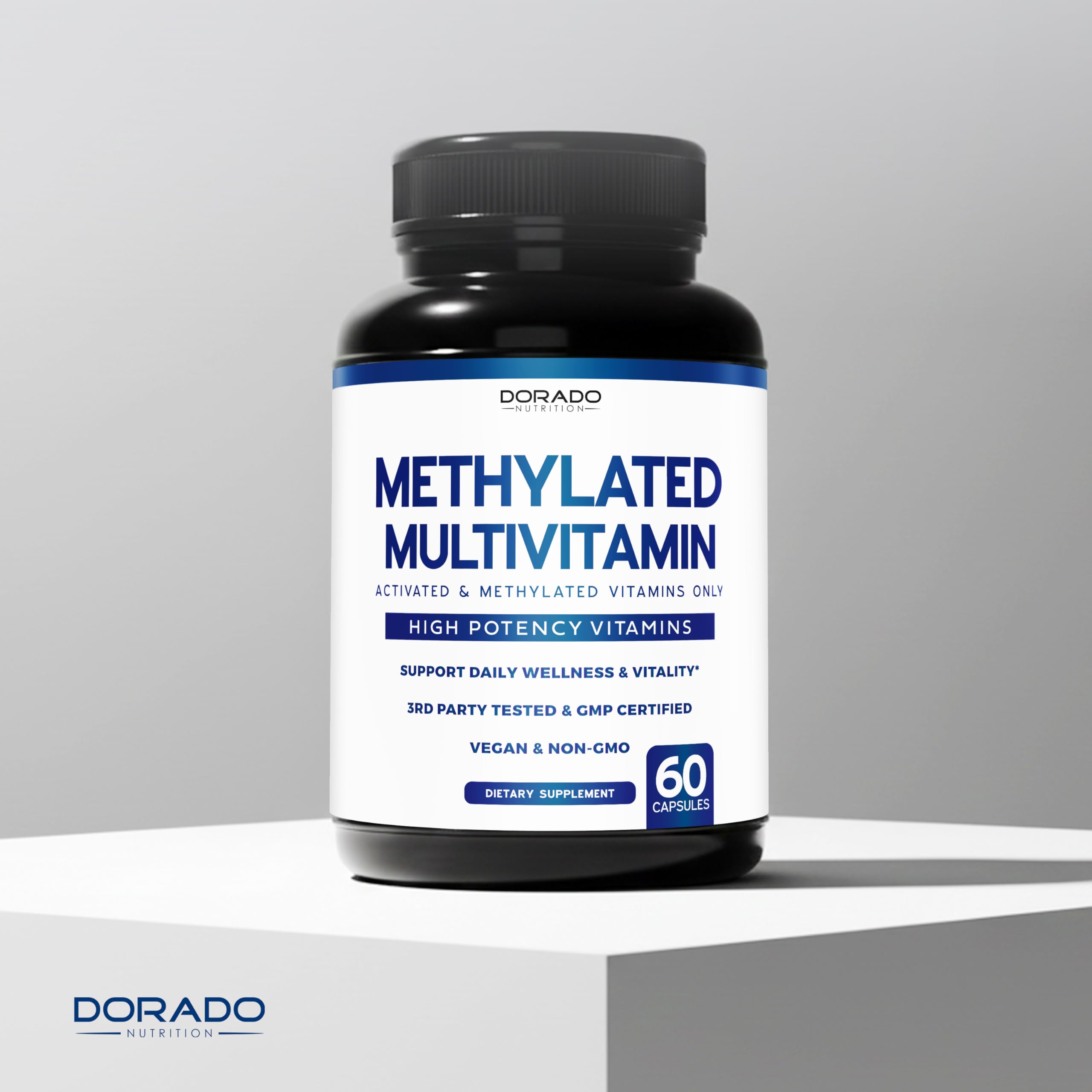 Methylated Multivitamin (Methylated and Activated Vitamins Only - Methylated B Complex with Trimethylglycine (TMG) and Methylfolate)(Non-GMO, Gluten Free MTHFR Supplement) - USA Made - 60 Capsules — Amazon image 5