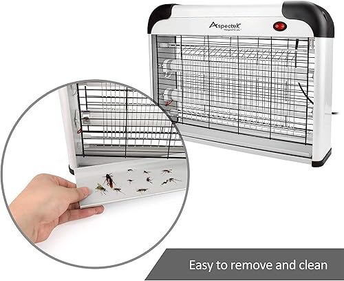 Miniatura 5 de Aspectek eliminador eléctrico de 20 W para interiores mata mosquitos polillas avispas insectos moscas lámpara de insectos para hogar restaurante