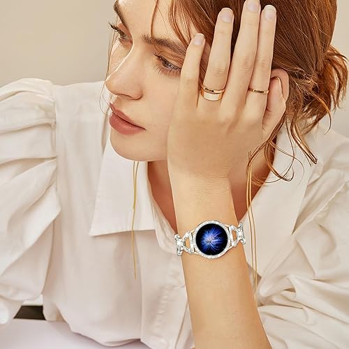 Miniatura 4 de Mesime Correas brillantes compatibles con Samsung Galaxy Watch 7 de 1.575 pulgadas, 1.732 pulgadas, 0.787 pulgadas, elegante correa de repuesto para