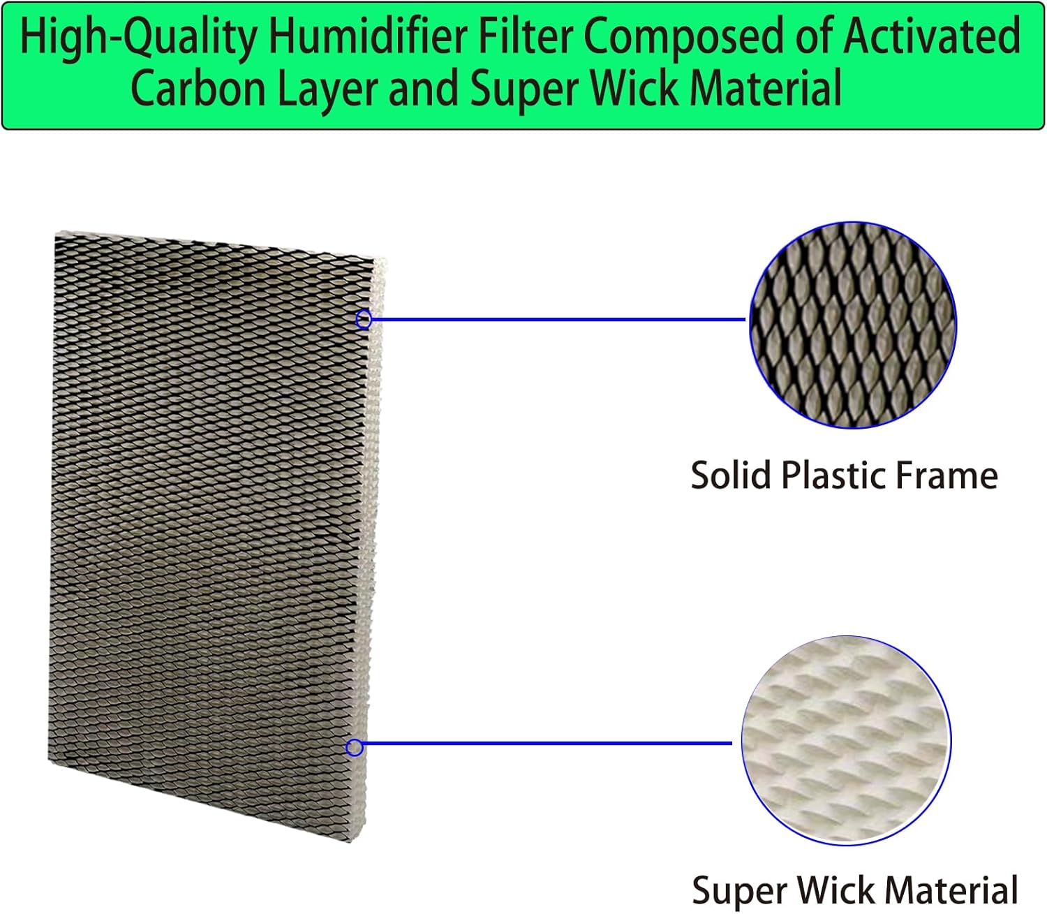 HWF80 Replacement Humidifier Wick Filter: Replace for Holmes HM2200 HCM3888 Humidifiers, Part # HWF-80 HWF80-U HWF80-U-2 Filter W -2 Pack Lengthen Size