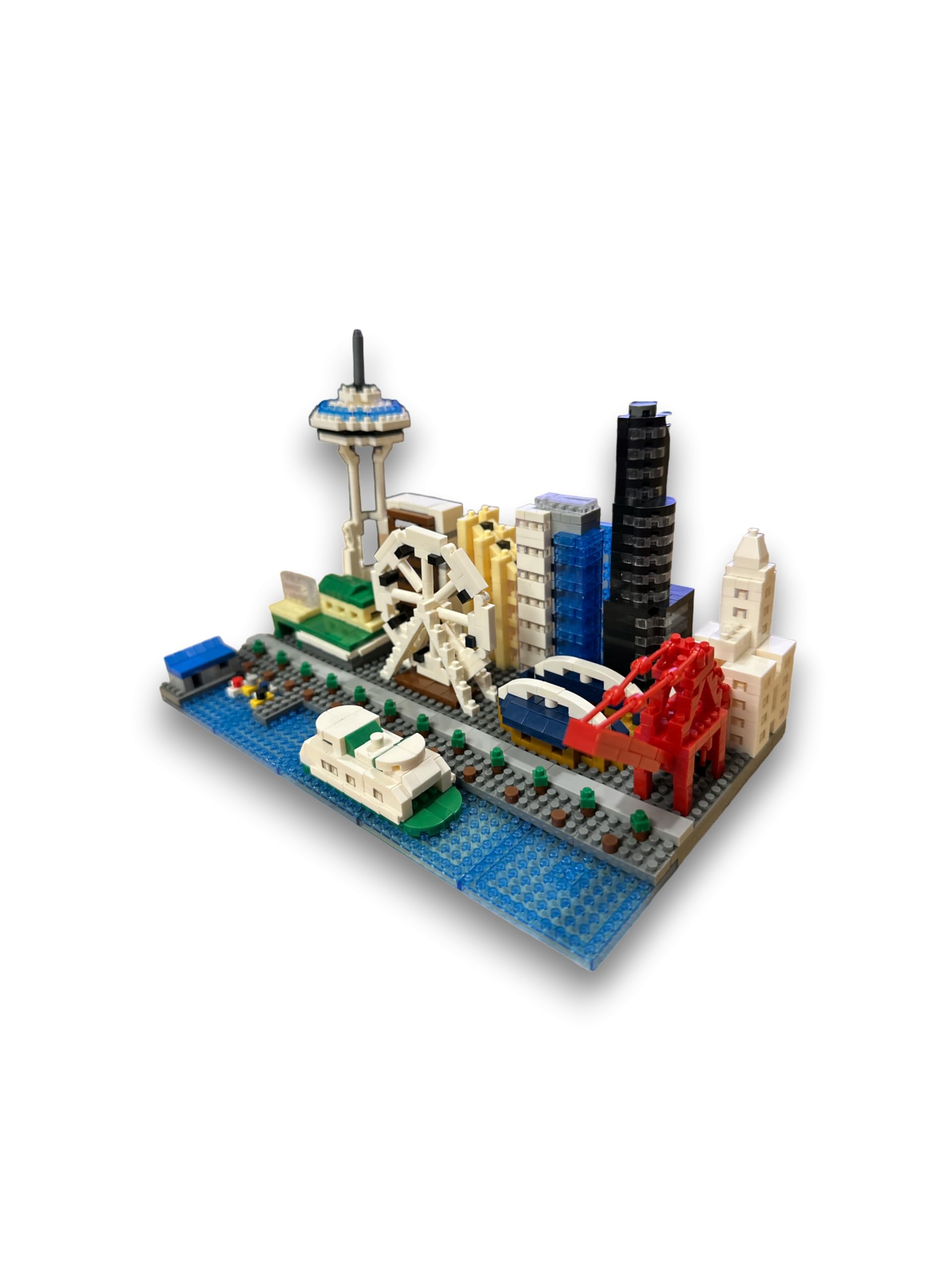Amazon.com: Space Needle Seattle Waterfront Mini Building Blocks 