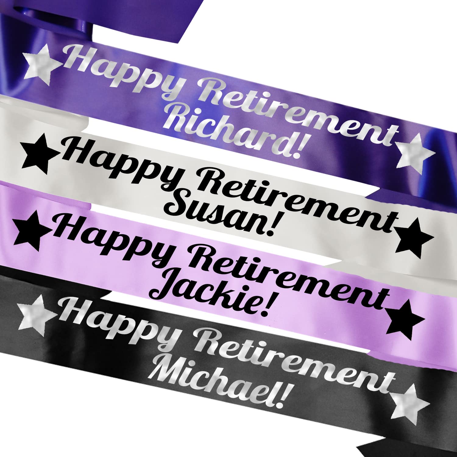 My Pretty Little Gifts Personalised Retirement Sash 'Happy Retirement' Pension Senior Leaving