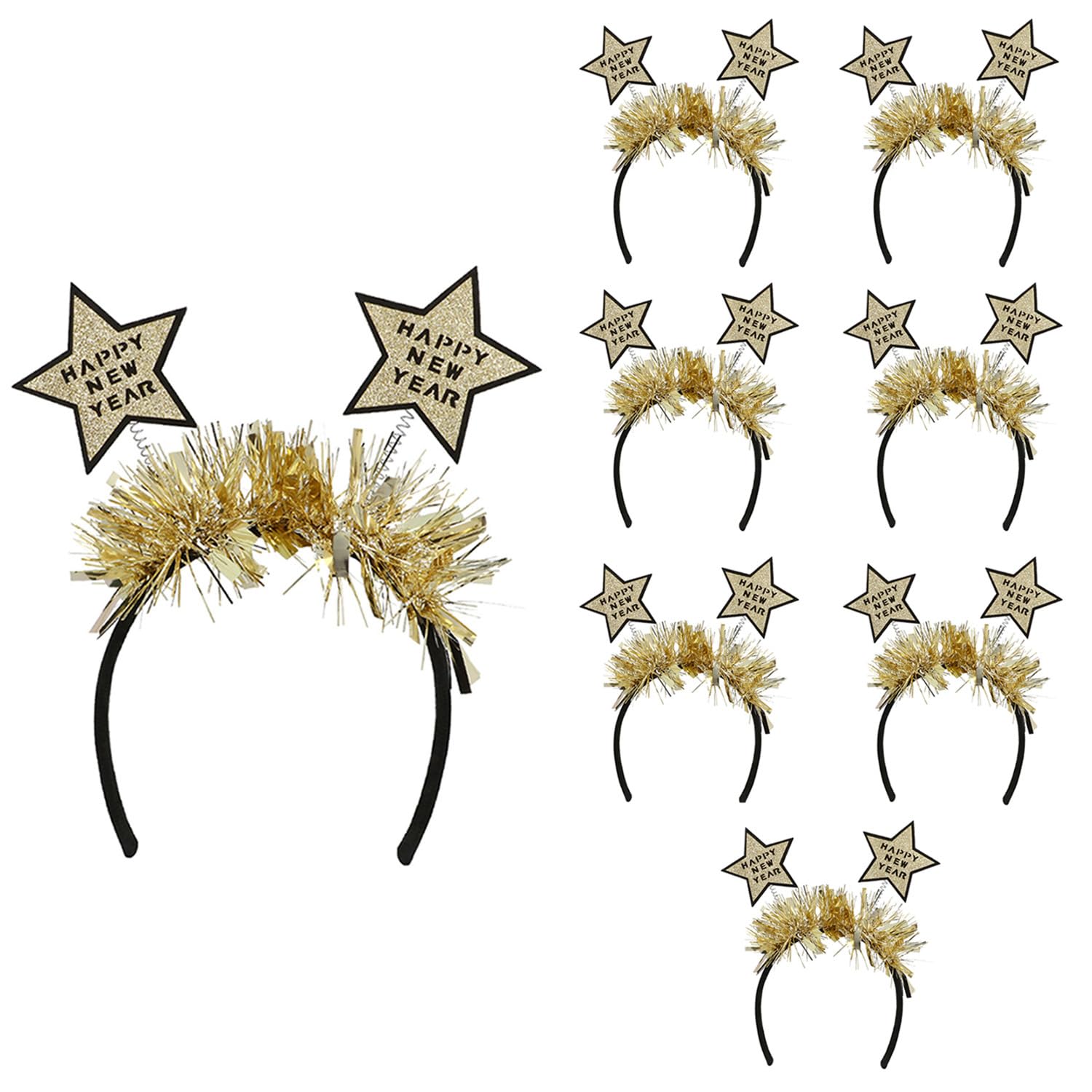 Boland - Happy New Year Headband 8 Pieces Set Headpiece for New Year's Eve and New Year