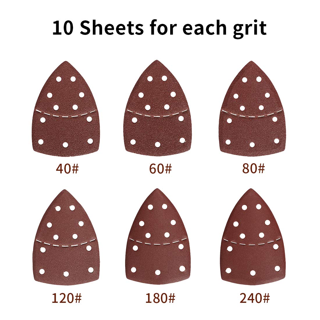 Sanding Triangles, Sandpaper For Bosch Psm 100a, Psm 160, Psm 200 Aes