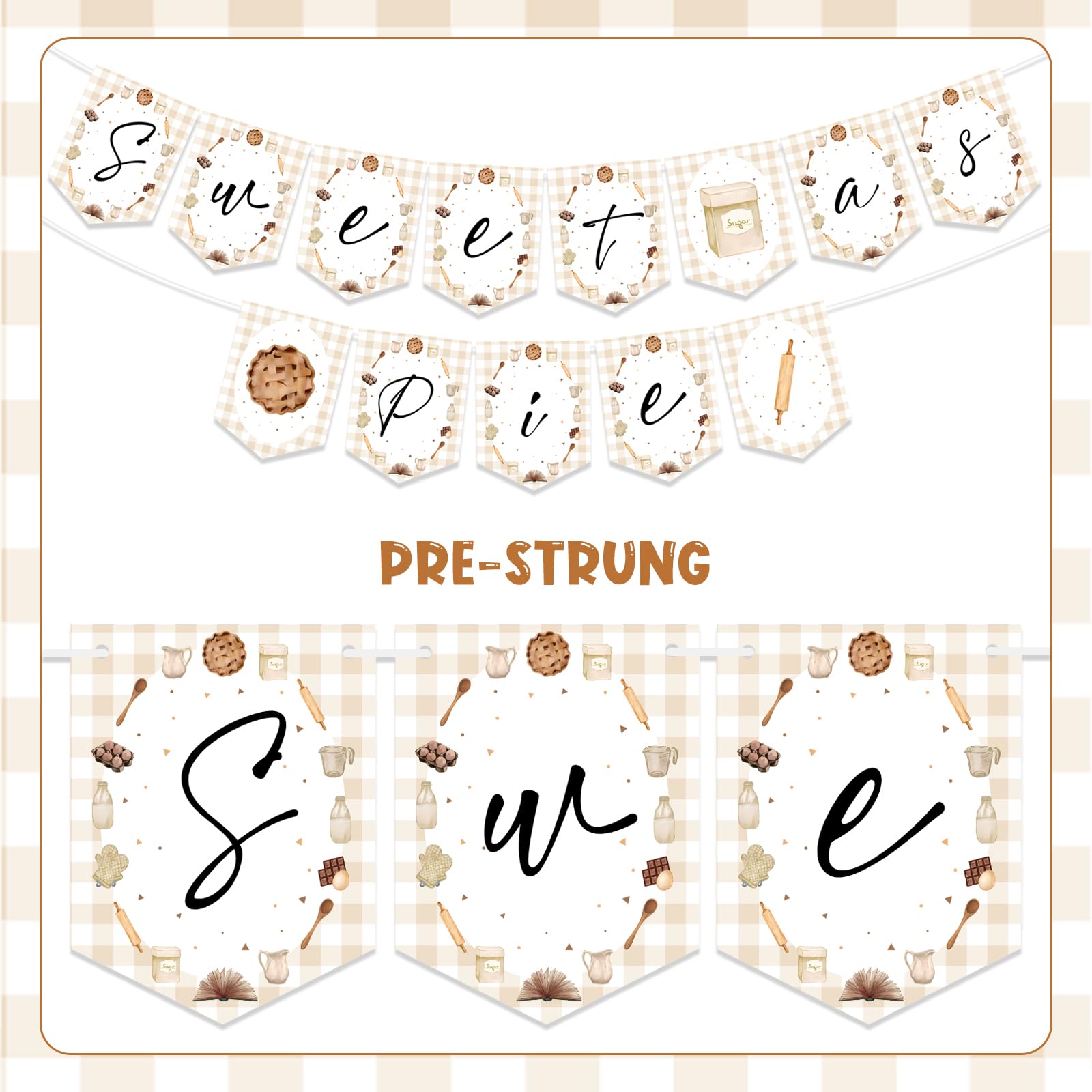 „Sweet As Pie“ Babyparty-Hintergrund – 1,5x0,9 M Foto-Deko Mit Kuchen-Motiv