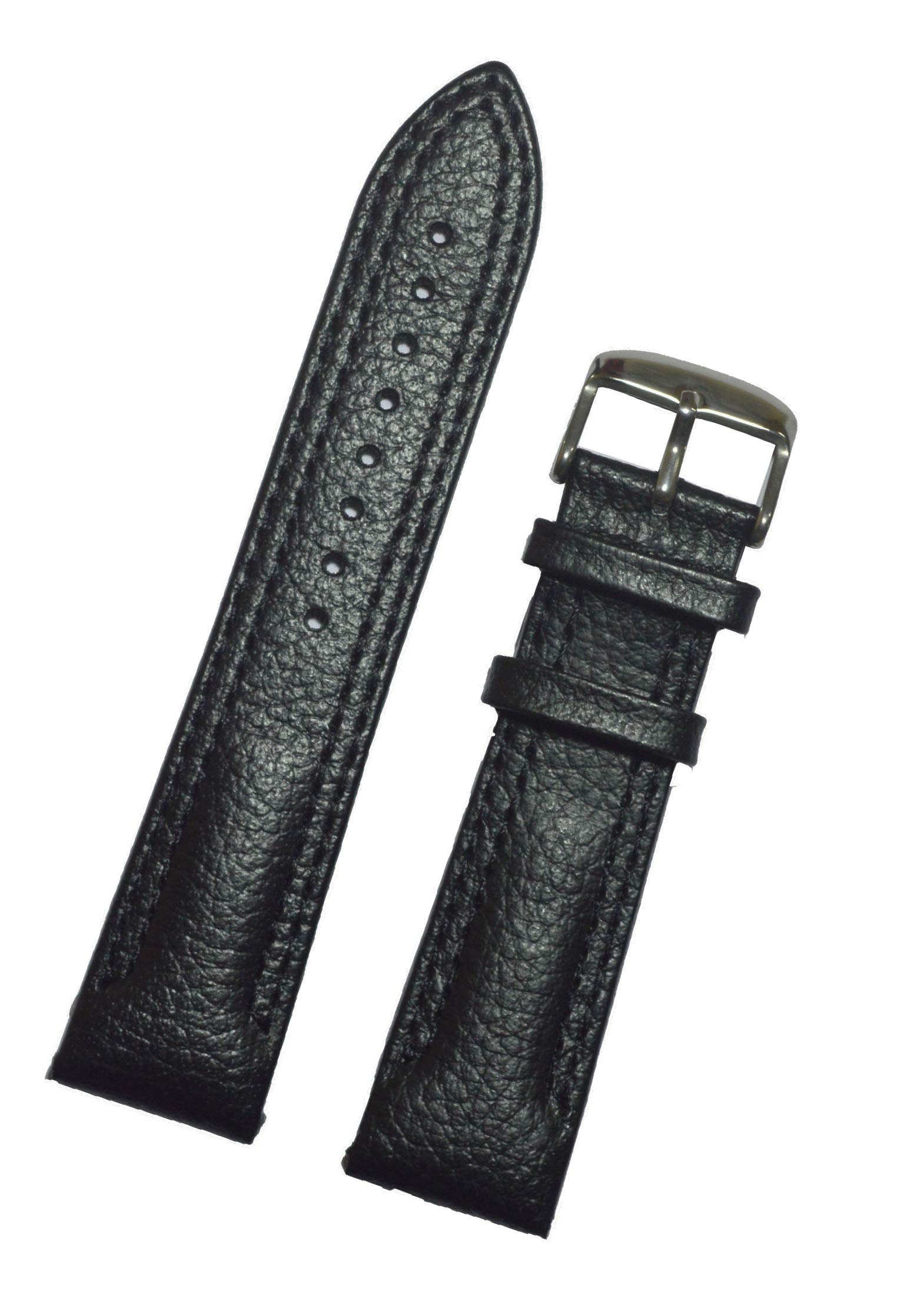 SURU® 20MM Half Padded Double Stitched Leather Watch Strap / Watch Band (Width- 20mm /Colour- Black) D636 (B0B2N35K1G) Amazon Price History, Amazon Price Tracker