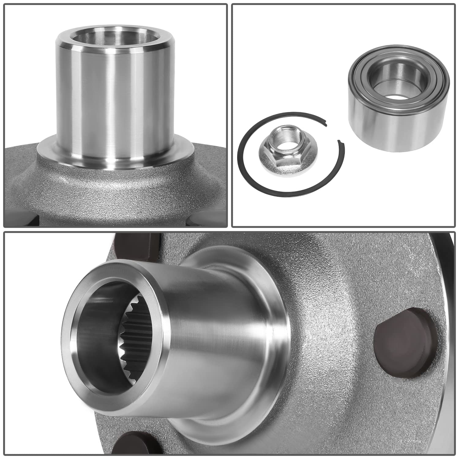 LSAILON 518515 Buje De Rueda Delantera Y Conjunto De Cojinetes Para Ford Escape 2001-2012, Para Mazda Tribute 2001-2011, Para Mercury Mariner 2005-2011, Sin ABS Y 5 Lengüetas [par