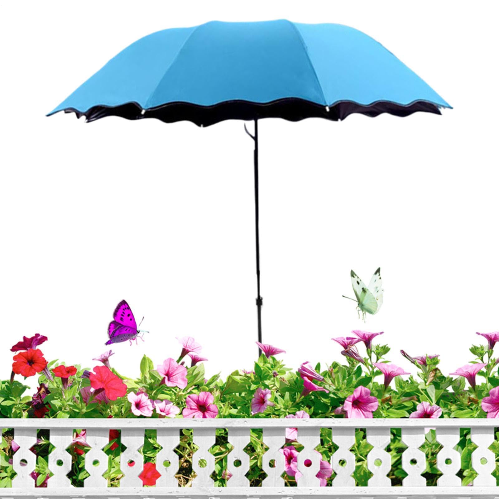 Garden Sun Shade - Portable UV Protection Canopy, 125x95cm Sized Balcony Parasol Cover, Terrace Outside Sunlight Blockers, Hard Steel Iron Base Patio Sunblind | Park Sunblock Tent For Boys & Men