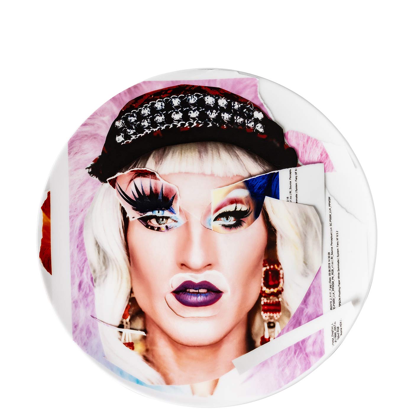 Plato de porcelana Rosenthal Drag Queen #3 Martin Schoeller de 28 cm
