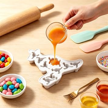 10 Cavity Kangaroo Silicone Candy Molds