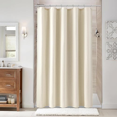 Miniatura 88 de Naturoom cortina de ducha de 36 pulgadas - cortina de ducha estrecha para espacio pequeño, de medio tamaño, de lino verde ultra gruesa, juego