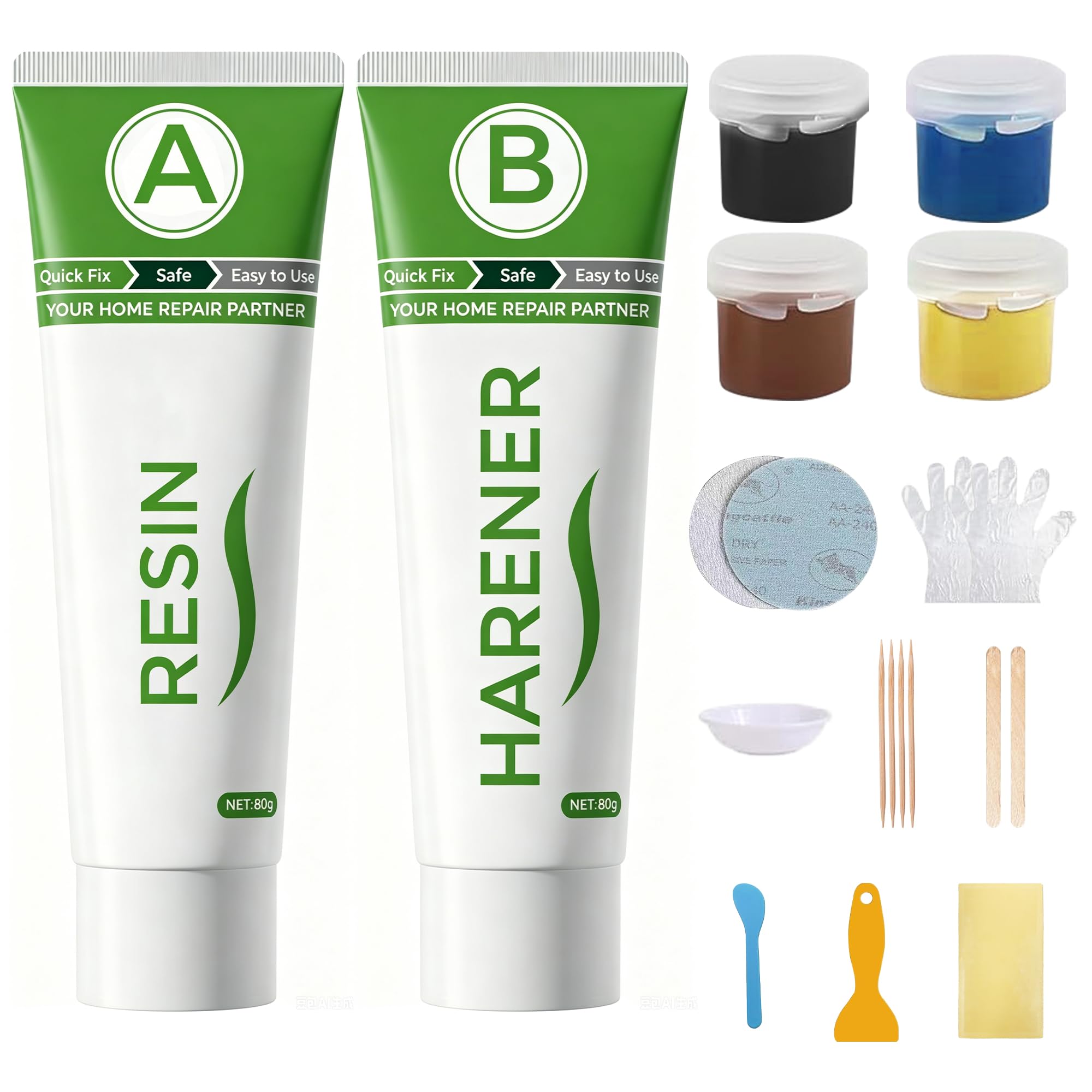 Tile Repair Kit (Color Matching), Professional Fibreglass, Porcelain, Ceramic & Bath Enamel Repair Kit for Chips, Cracks, Scratches and Holes, Waterproof, Fixes Tub, Tile, Sink, Shower Tray & More