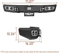 Vista 9 de u-Box Bronco - Parachoques delantero de ancho completo con soporte de placa de licencia para Ford Bronco 2021 2022 2023 2024 2025 2/4 puertas