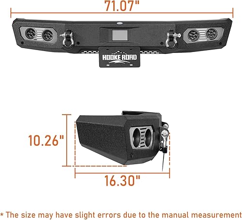 Miniatura 9 de u-Box Bronco - Parachoques delantero de ancho completo con soporte de placa de licencia para Ford Bronco 2021 2022 2023 2024 2025 2/4 puertas