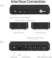 Vista 3 de SIIG Estación de acoplamiento USB-C triple 4K 60Hz con PD de 100 W - Triple 4K a 60Hz o solo 5K @60Hz Base para laptop - DisplayLink - 3 x HDMI, 2