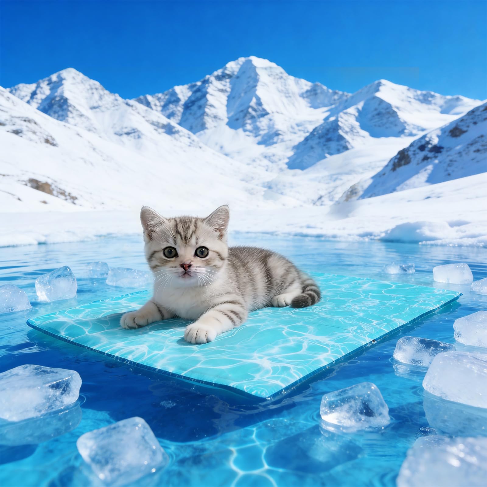 Pawtasy Dog Cooling Mat S (50x40cm), Small Cooling Pet Pad for Cats and Puppies, Pressure Activated PVC Waterproof Gel Mat Fits Most 20in Dog Crates, Wear-Resistant Cooling Pad for Crate and Travel — image 1