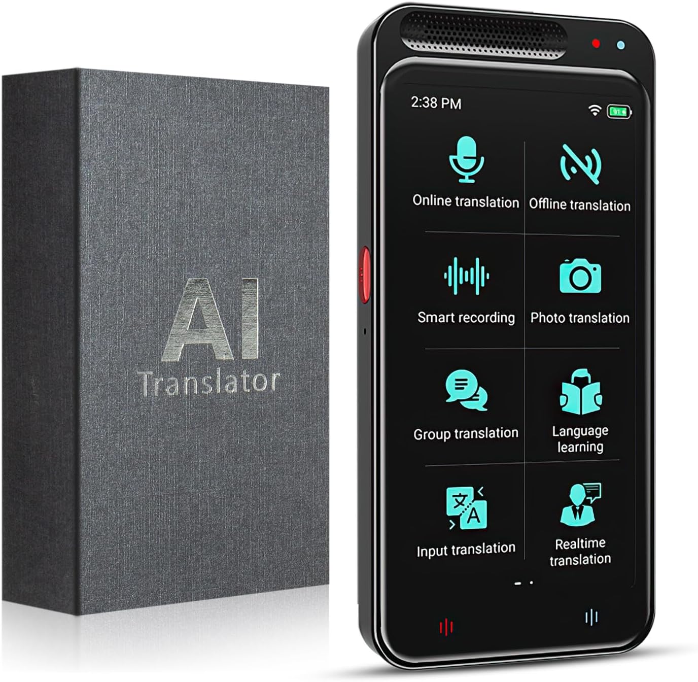 Zunate Sprachübersetzer - 138 Sprachen Offline & Online Mit 2 Zoll Display