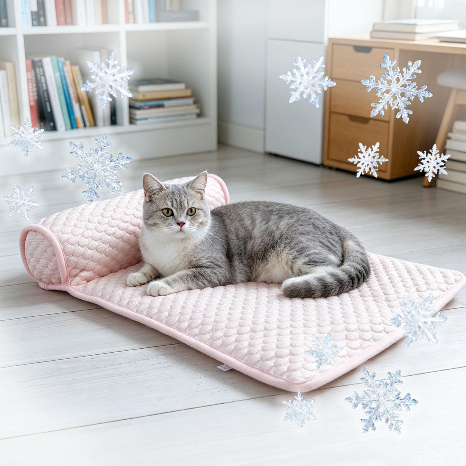 Generisch Cojín de refrigeración de verano para perros, alfombrilla de refrigeración para perros para gatos, cama lavable para perros, manta refrescante, esterilla de refrigeración plegable para