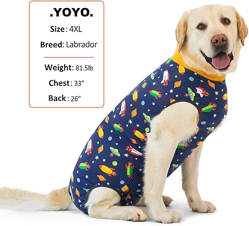 Miniatura 4 de Traje de recuperación para perros después de la cirugía, enterizo de recuperación para perros grandes y medianos quirúrgicos para evitar lamer