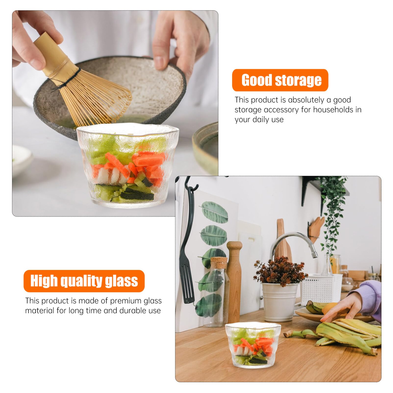 HEMOTON Japanische Gurke Maker Tsukemono Presse Schüssel Glas Gurke Jar Mit Gewichte Deckel für für Gurken Kimchi Sauerkraut Kombuch Thickning (Transparent)