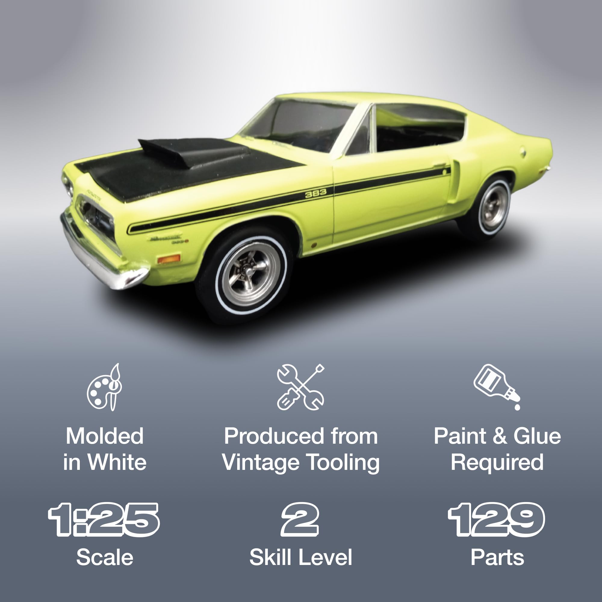 MPC 1969 Plymouth Barracuda 1:25 Scale Model KIt : Amazon.ca: Toys