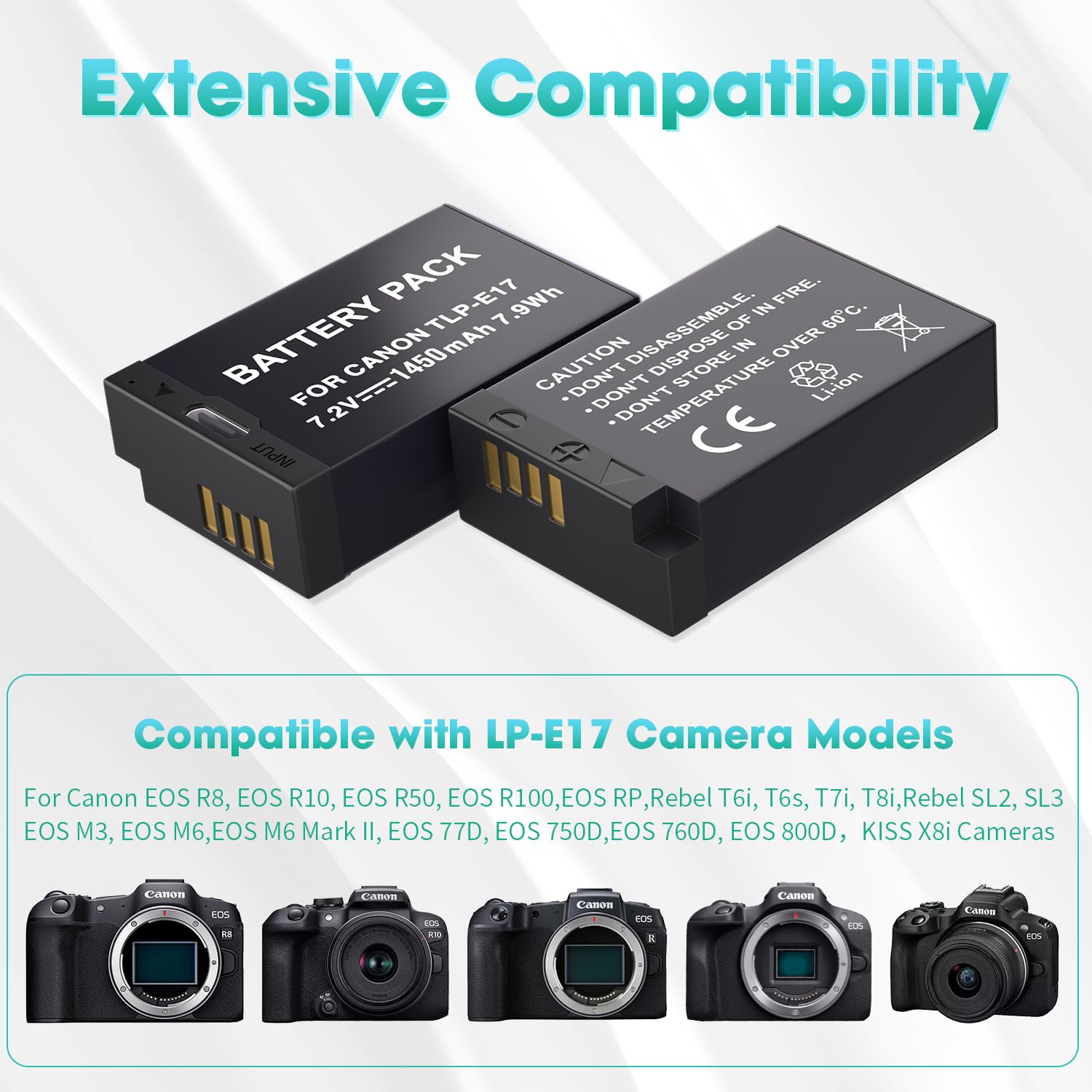 Canon eos rp 美品　バッテリー×2 Amazon.com : LP LP-E17 Battery 2-Pack 1450mah USB-C Charging Port