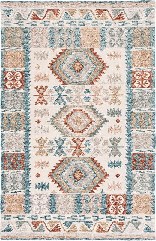Image of zia carpets Hand Tufted Woollen Modern Collection Bedroom & Living Room Carpet Size 7 X 10 Feet