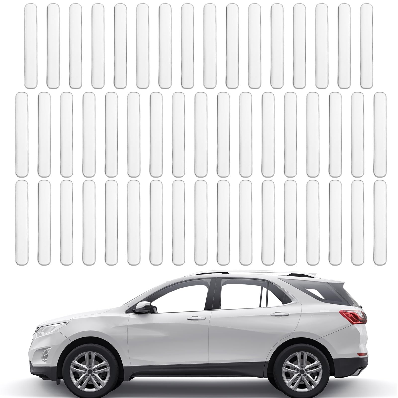 Tira protectora de parachoques PATIKIL autoadhesiva de 0.1 pulgadas para coche 50 uds 8