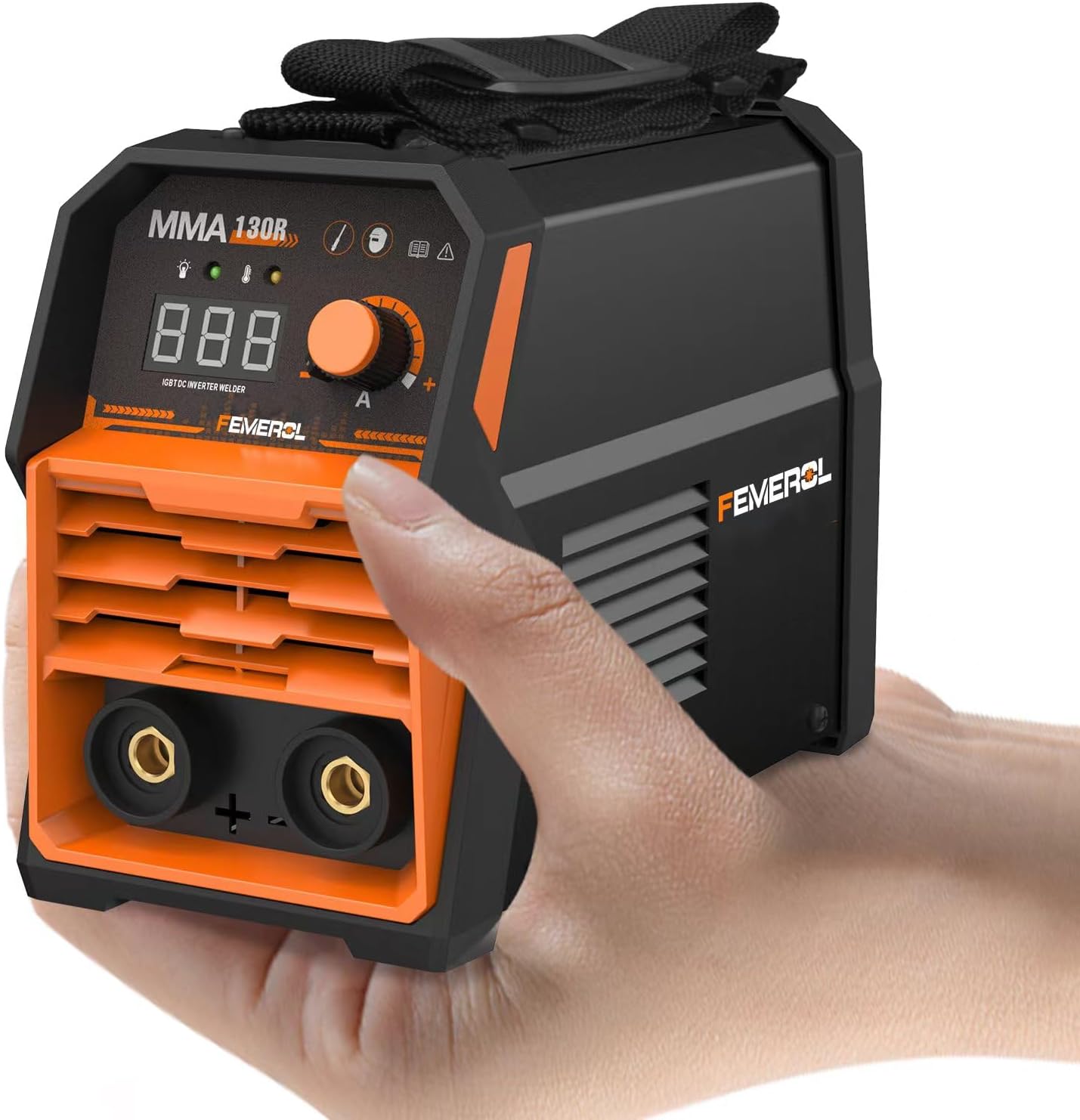 Femerol 130A Stick Welder, Mini and Portable MMA Welder Hot Start 110V ARC Welding Machine Digital Display IGBT Inverter Welder