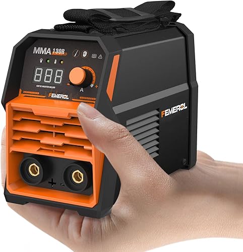 Soldador de palo 130A, mini y portátil MMA soldador de arranque en caliente 110V máquina de soldadura ARC pantalla digital IGBT inversor soldador