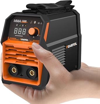 Femerol 130A Stick Welder, Mini and Portable MMA Welder Hot Start 110V ARC Welding Machine Digital Display IGBT Inverter Welder