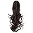 Felendy Ponytail Extension Claw 18 20 Curly Wavy Straight Clip in Hairpiece One Piece A Jaw Long Pony Tails for Women Medium Brown