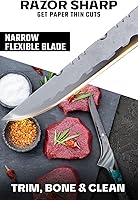 Vista 2 de Dalstrong Cuchillo para deshuesar – 6 pulgadas – Serie Valhalla – Acero 9CR18MOV HC – Cuchillo de regalo con mango de resina celestial y madera